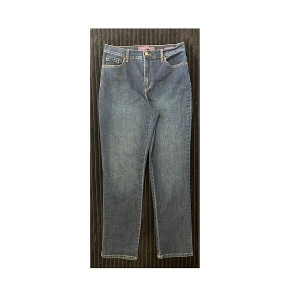 Gloria Vanderbilt Amanda Dark Wash Jeans Size 8 (30” L, 15” W, 13” Rise) - Picture 1 of 2